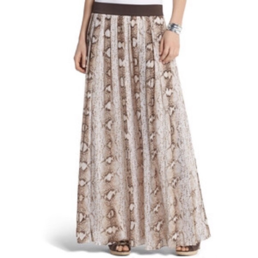 White House Black Market Snake Print Maxi Skirt - Picture 2 of 6